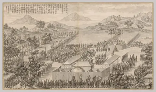 Rewards to Generals and Officers in Quelling the Uigurs: from Battle Scenes of the Quelling of Rebellions in the Western Regions, with Imperial Poems