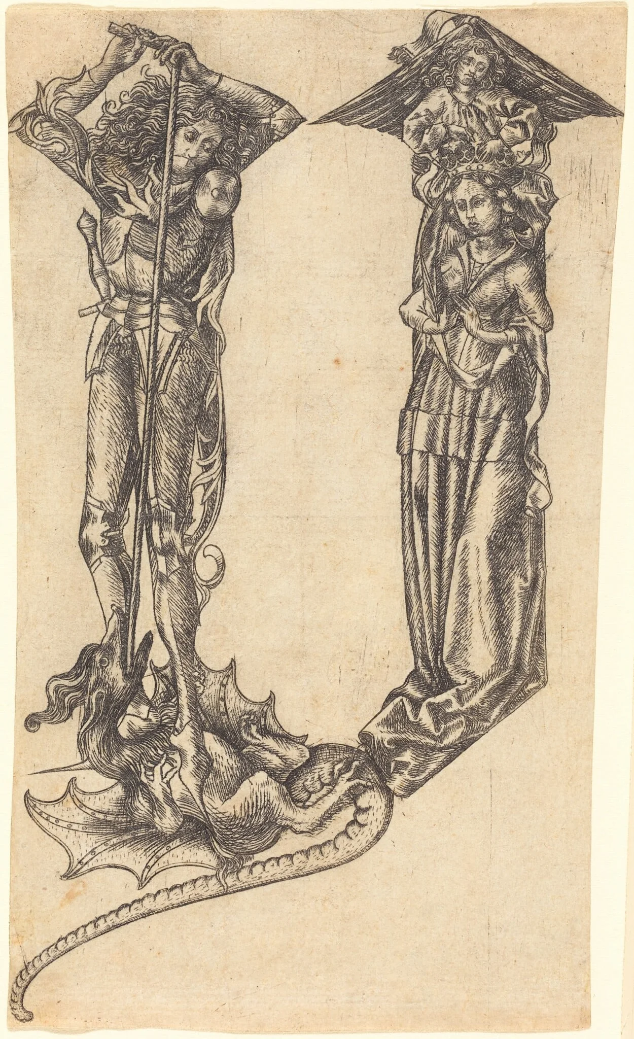 The Letter "Y", by Master E.S., ink, 1467