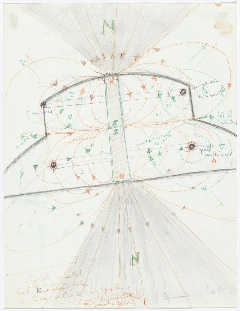 Untitled, by Panamarenko, graphite, 1989