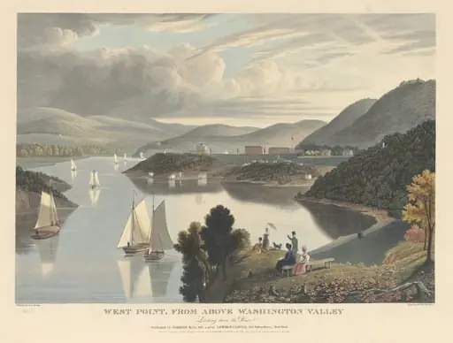 West Point, from above Washington Valley: Looking down the River