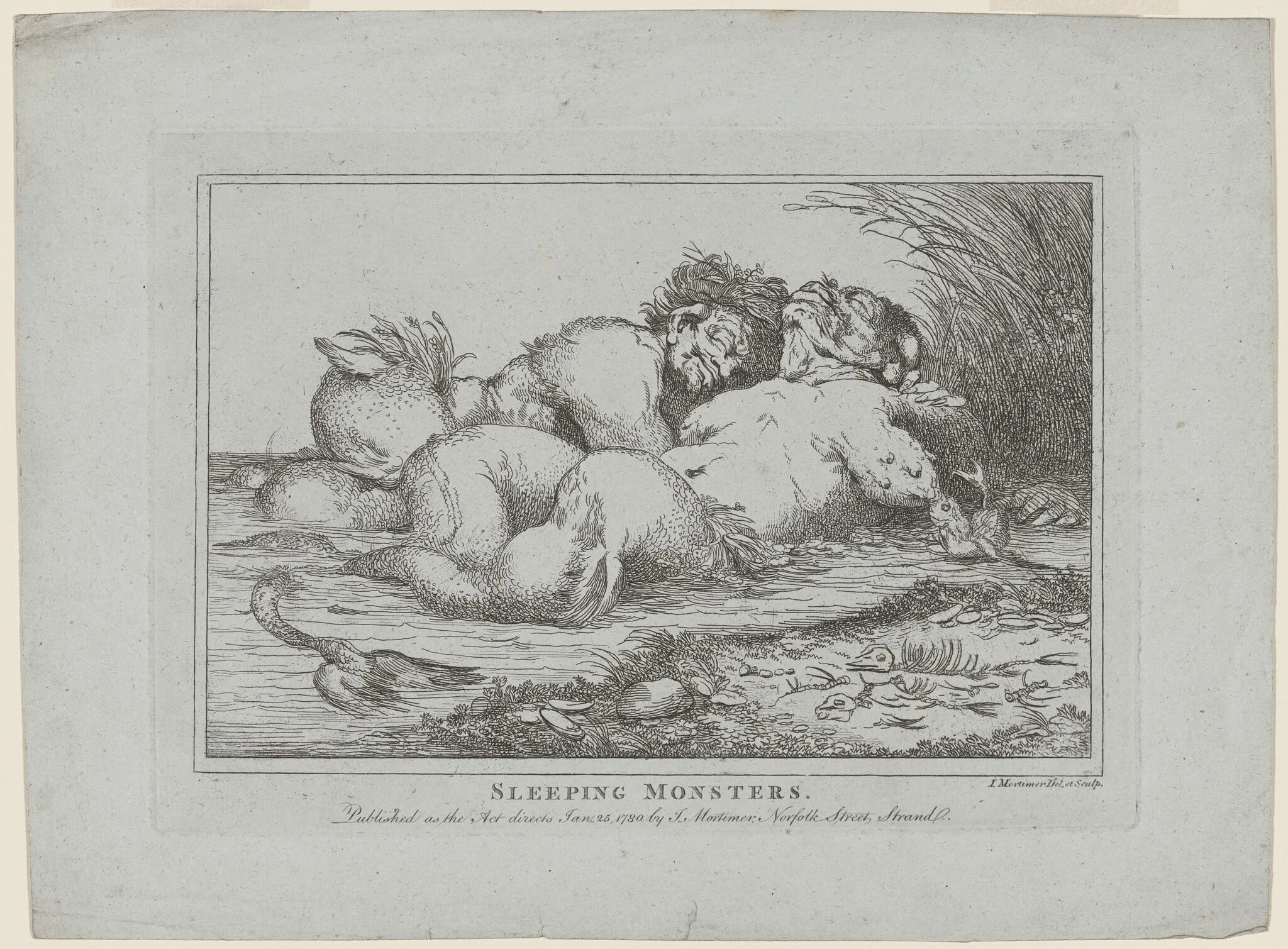 Sleeping Monsters, by John Hamilton Mortimer, ink, 1780