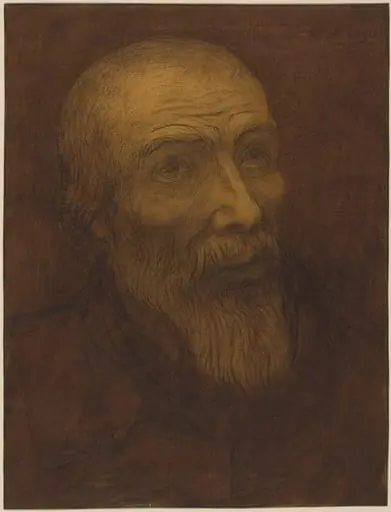 Head of a Bald Man with a Beard