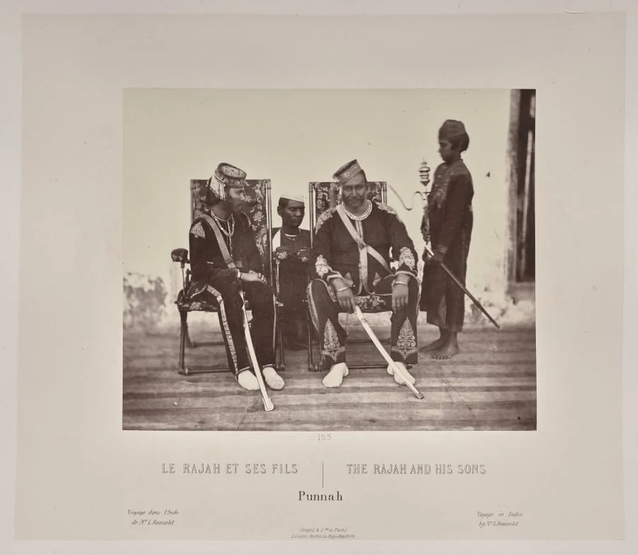 The Rajah and His Sons, Punnah, by Louis-Théophile Marie Rousselet, 1866