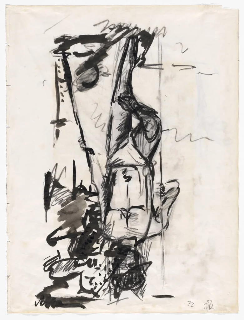 Untitled, by Georg Baselitz, graphite, 1972