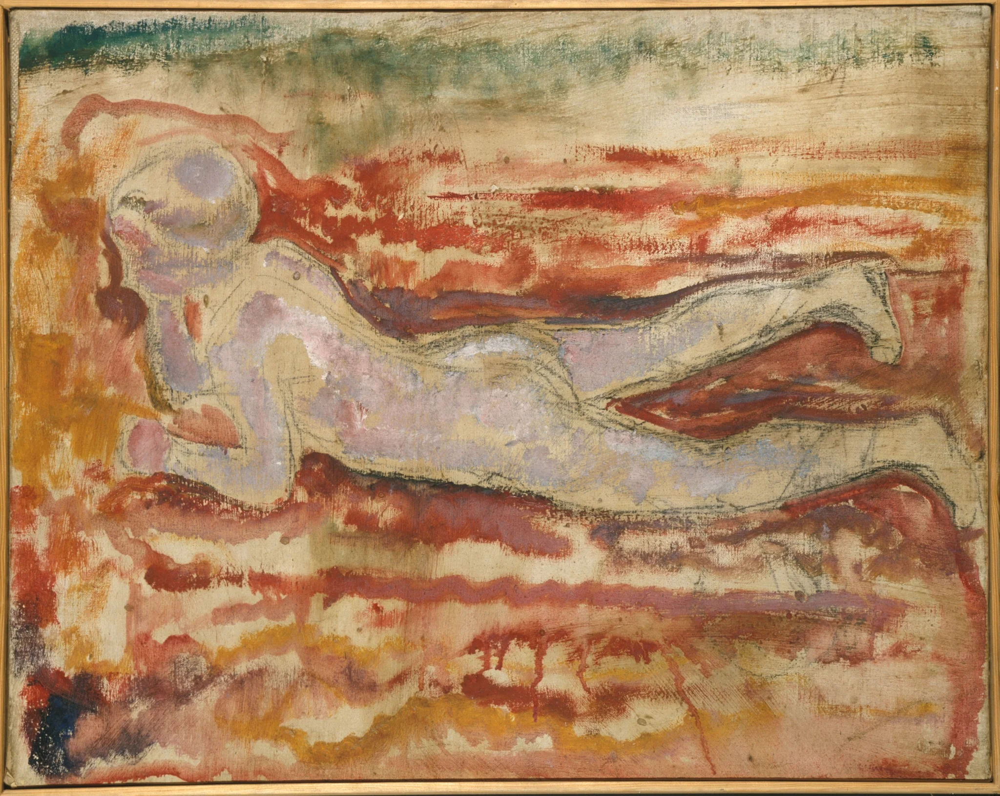 Boy Lying on his Stomach, by Edvard Munch, oil, 1910