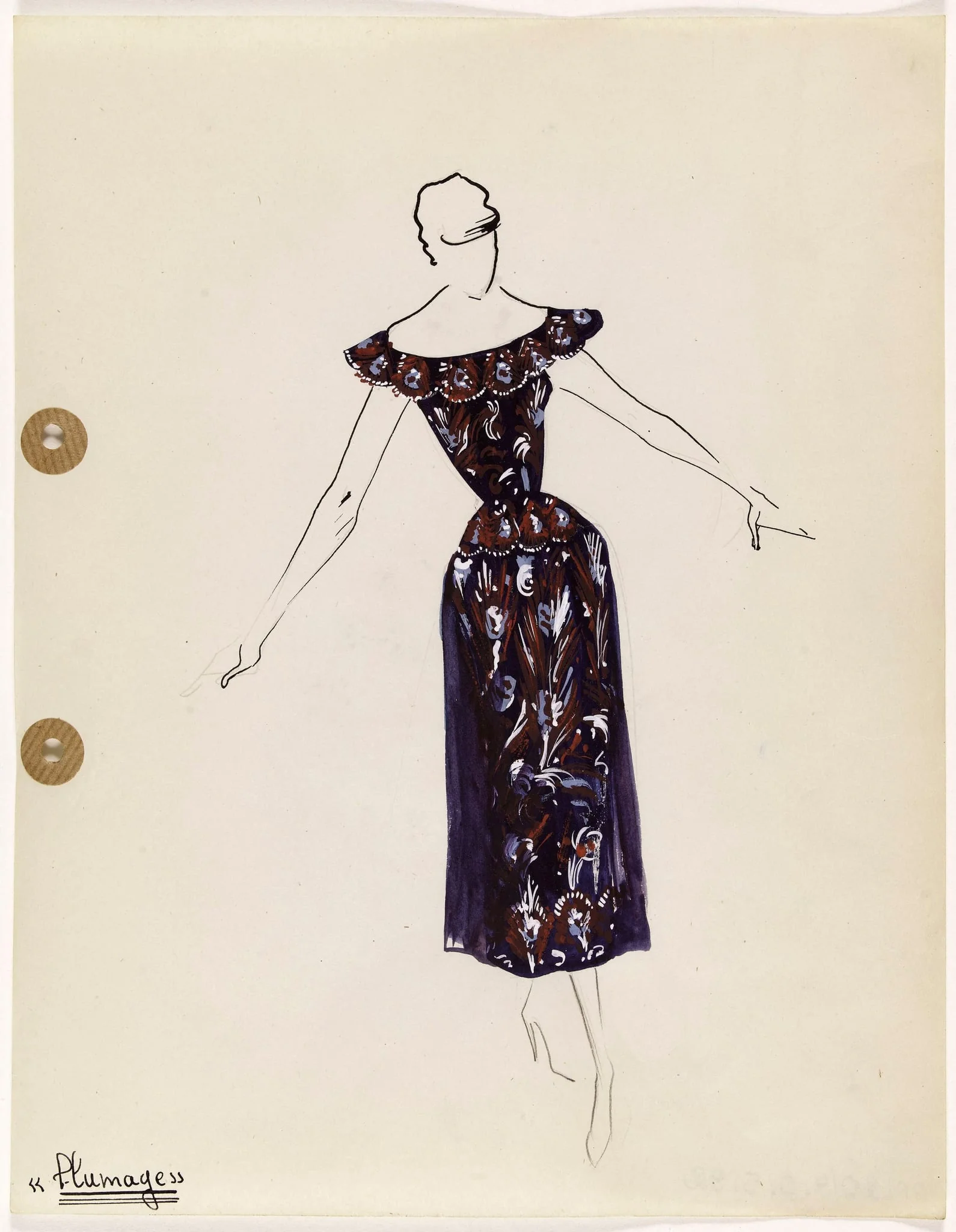 'Plumage', by Carven, 1949