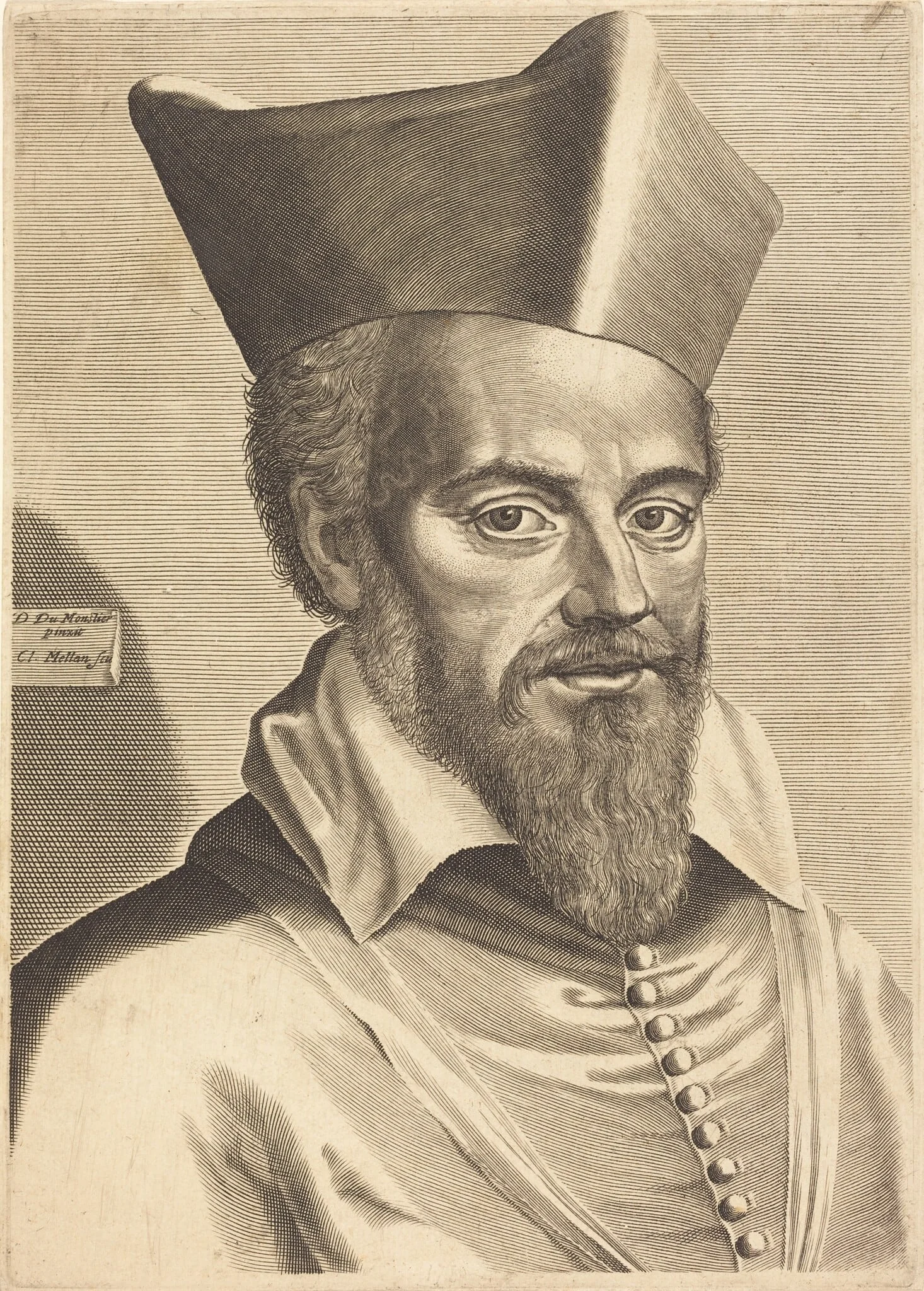 Nicolas Coeffeteau, by Claude Mellan, ink, 1643