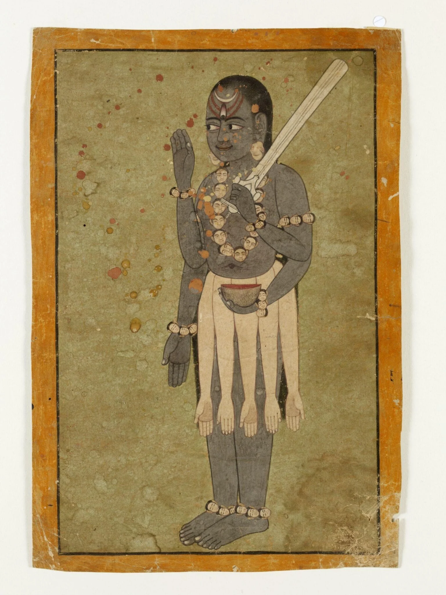 Bhairava, by Unknown, paint, 1800