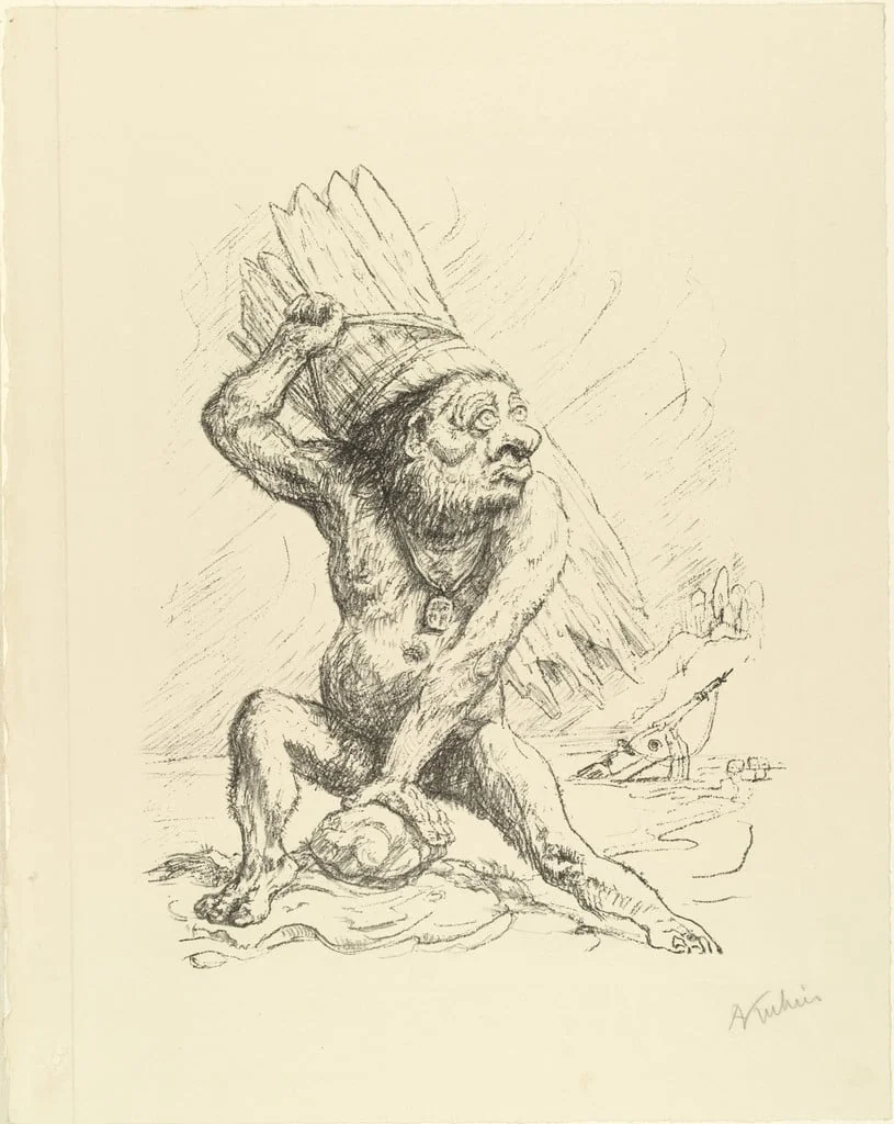 Untitled, by Alfred Kubin, ink, 1918