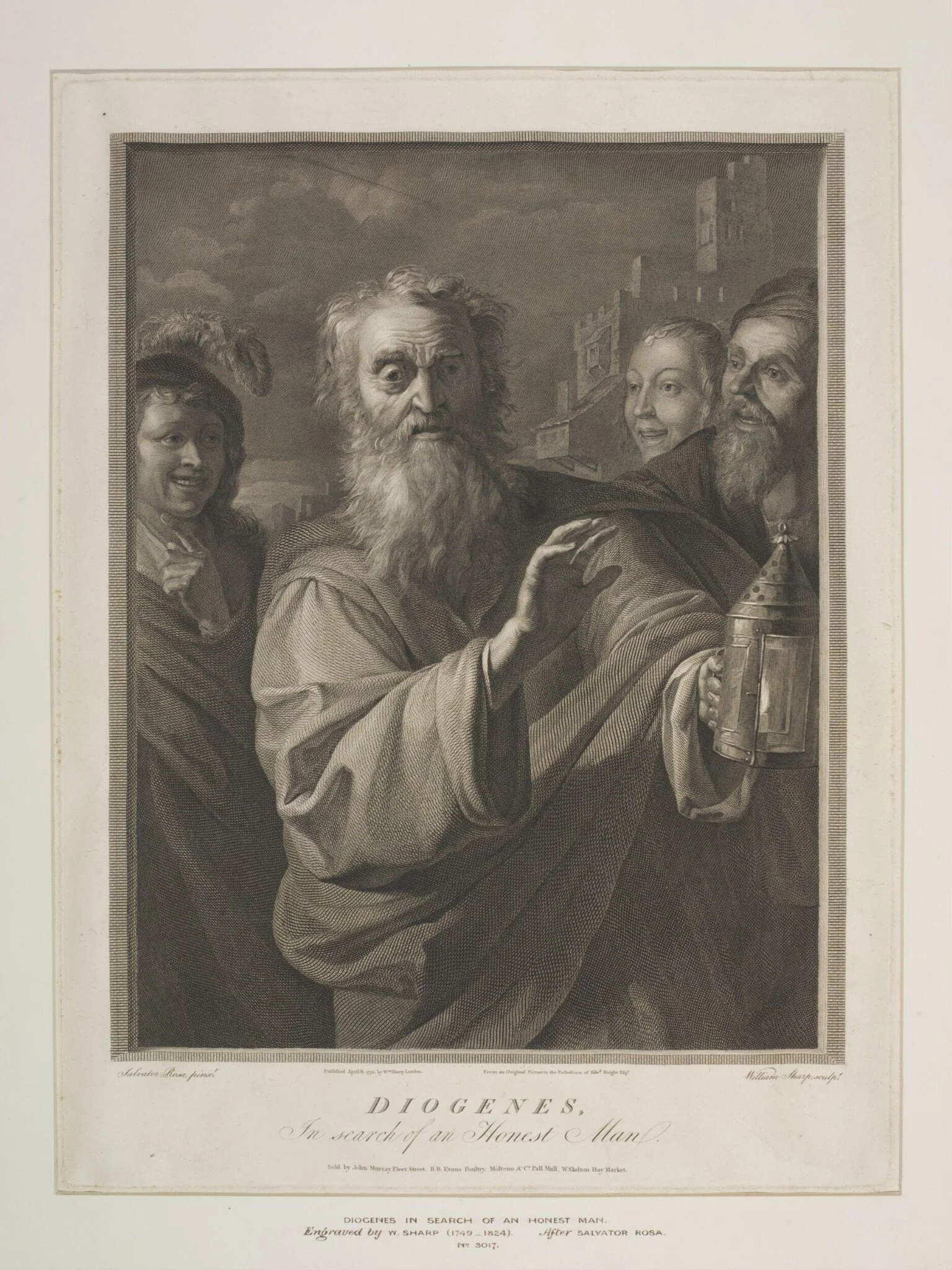 Diogenes, by William Sharp, 1850