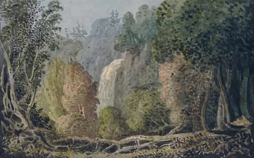Landscape with Waterfall