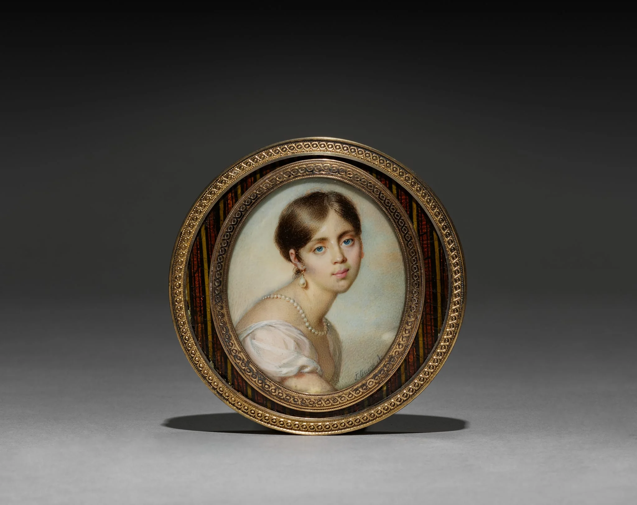 Cover for a Snuff Box with a Portrait of a Young Woman, by Jean-Urbain Guérin, 1805