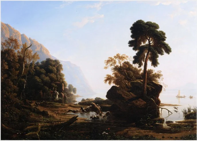 The Stag Hunt, by Francis Danby, oil, 1836