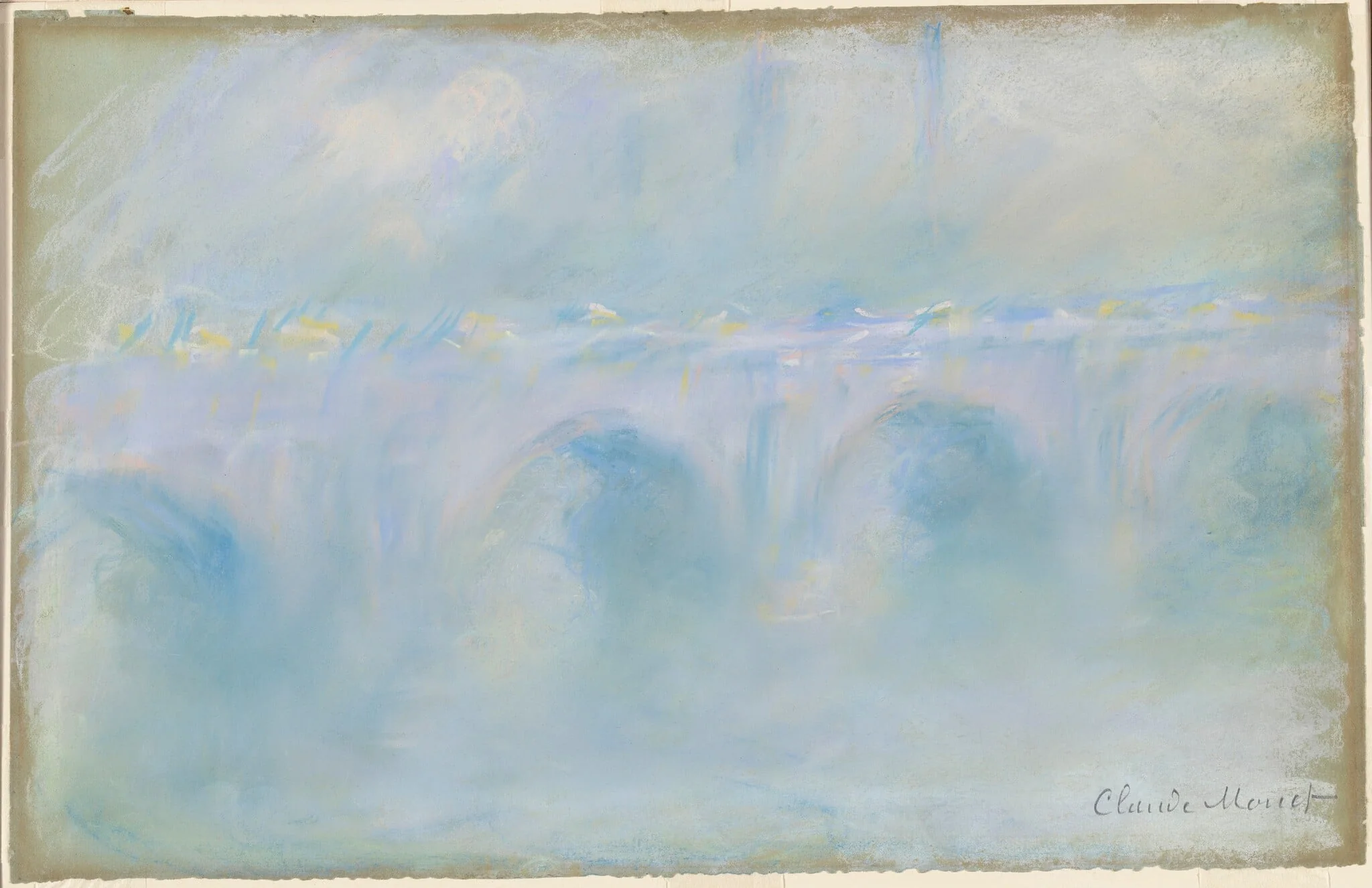 Waterloo Bridge, by Claude Monet, pastel, 1901