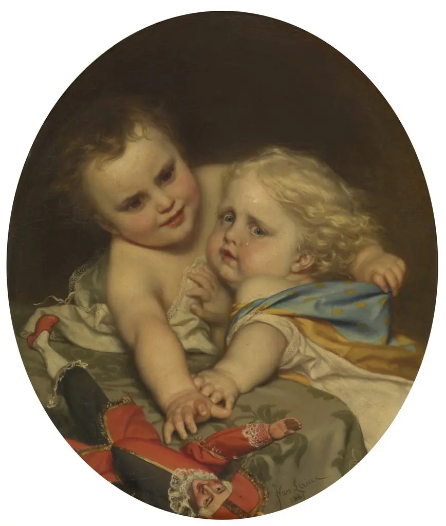 Two Children Playing Around