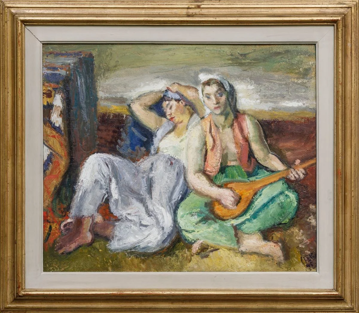 Interior cu două tătăroaice, by Iosif Iser, 1945