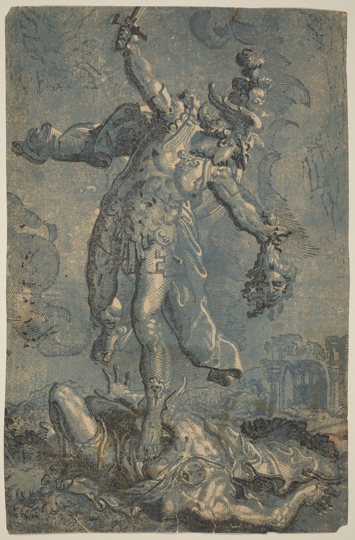 Perseus, by Giovanni Gallo, ink, 1575