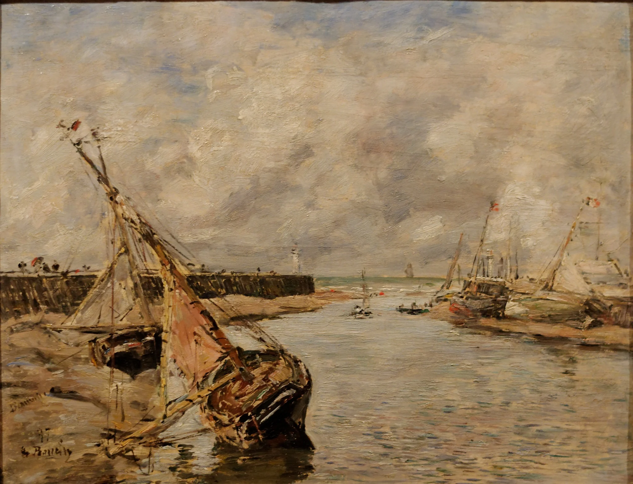 Trouville-Deauville – Low Tide, by Eugène Boudin, oil, 1899