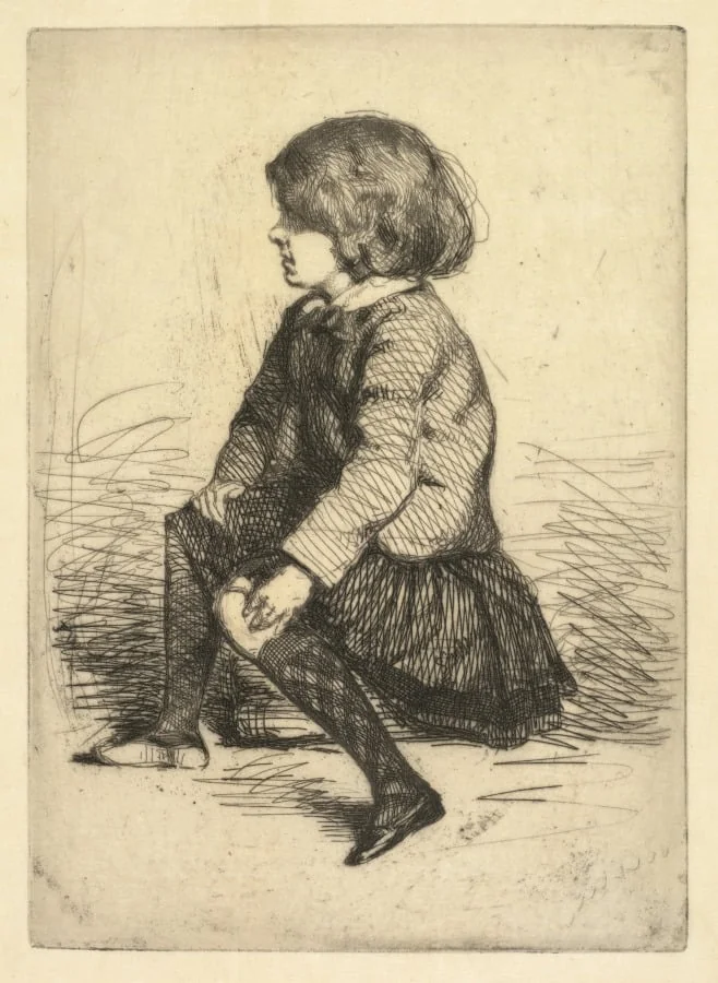 Seymour Haden Jr., Seated, by James McNeill Whistler, 1858