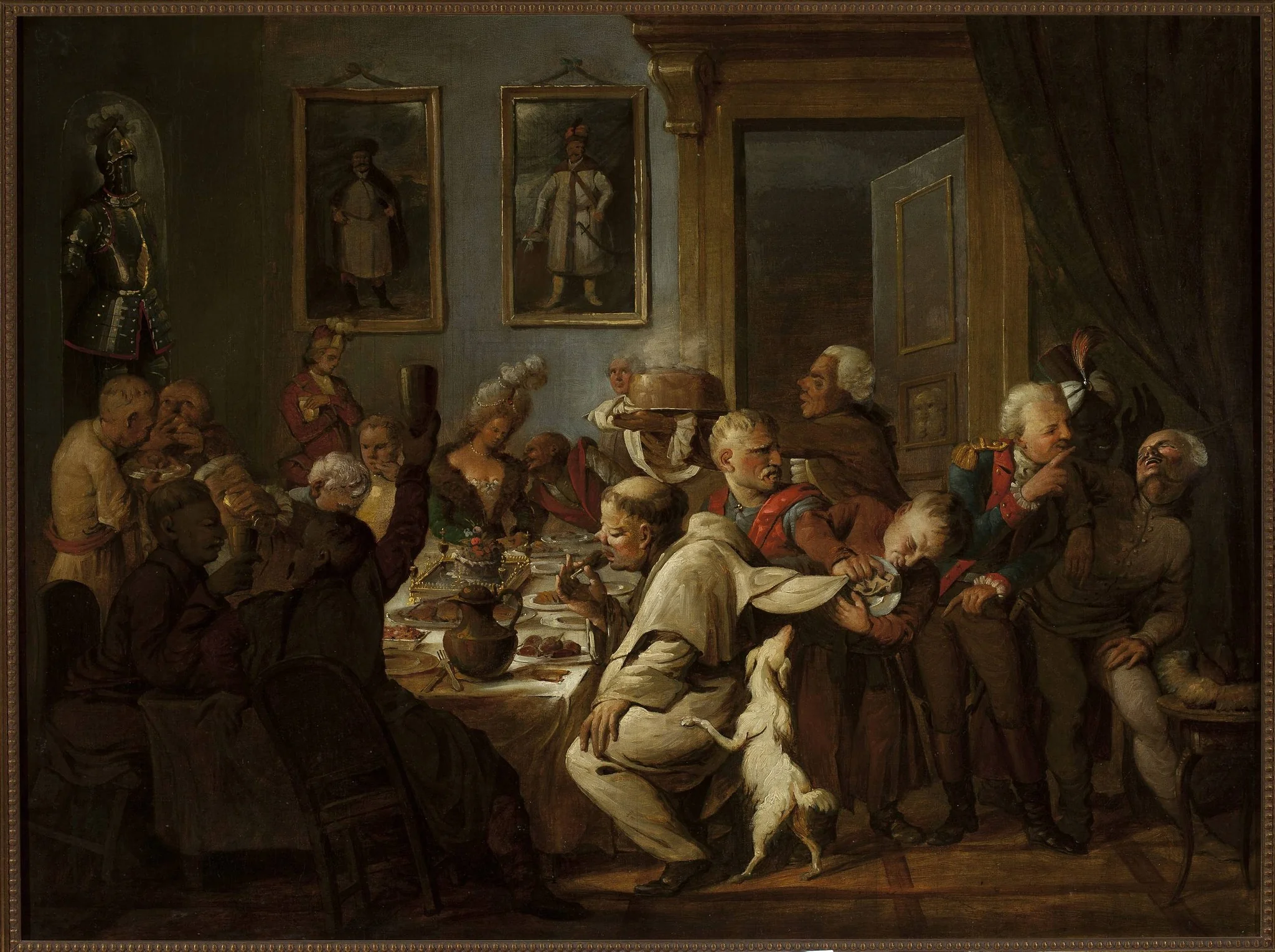 Banquet at Radziwiłł’s, by Aleksander Orłowski, oil, 1814