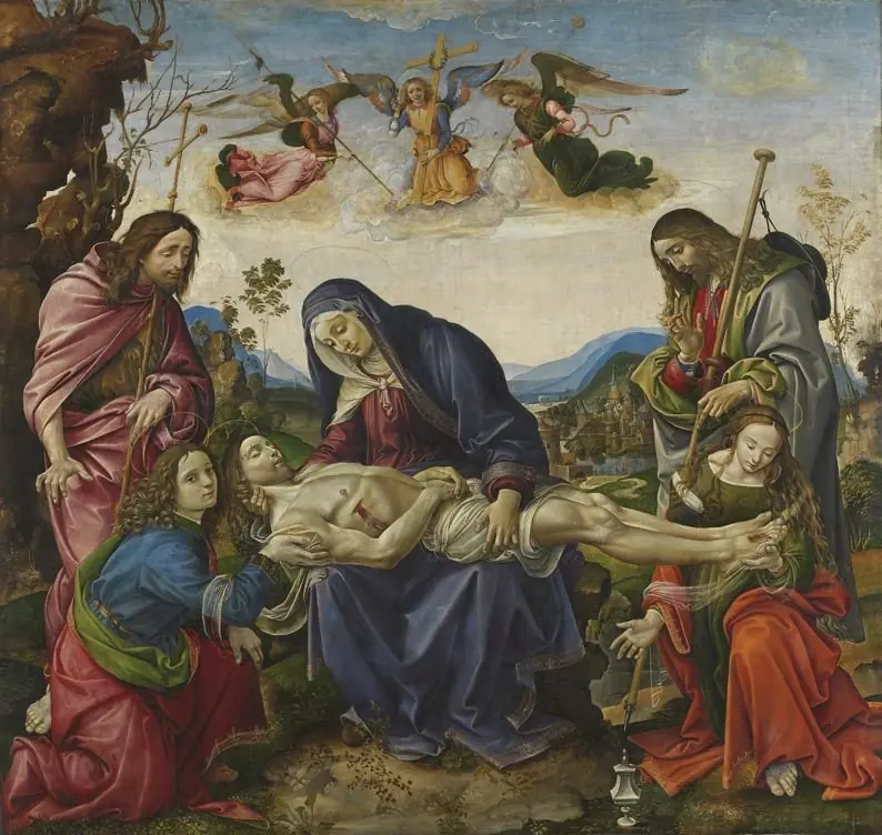 The mourning over the dead Christ