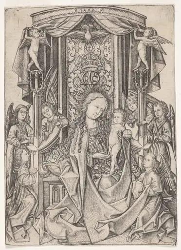 Madonna Enthroned with Eight Angels