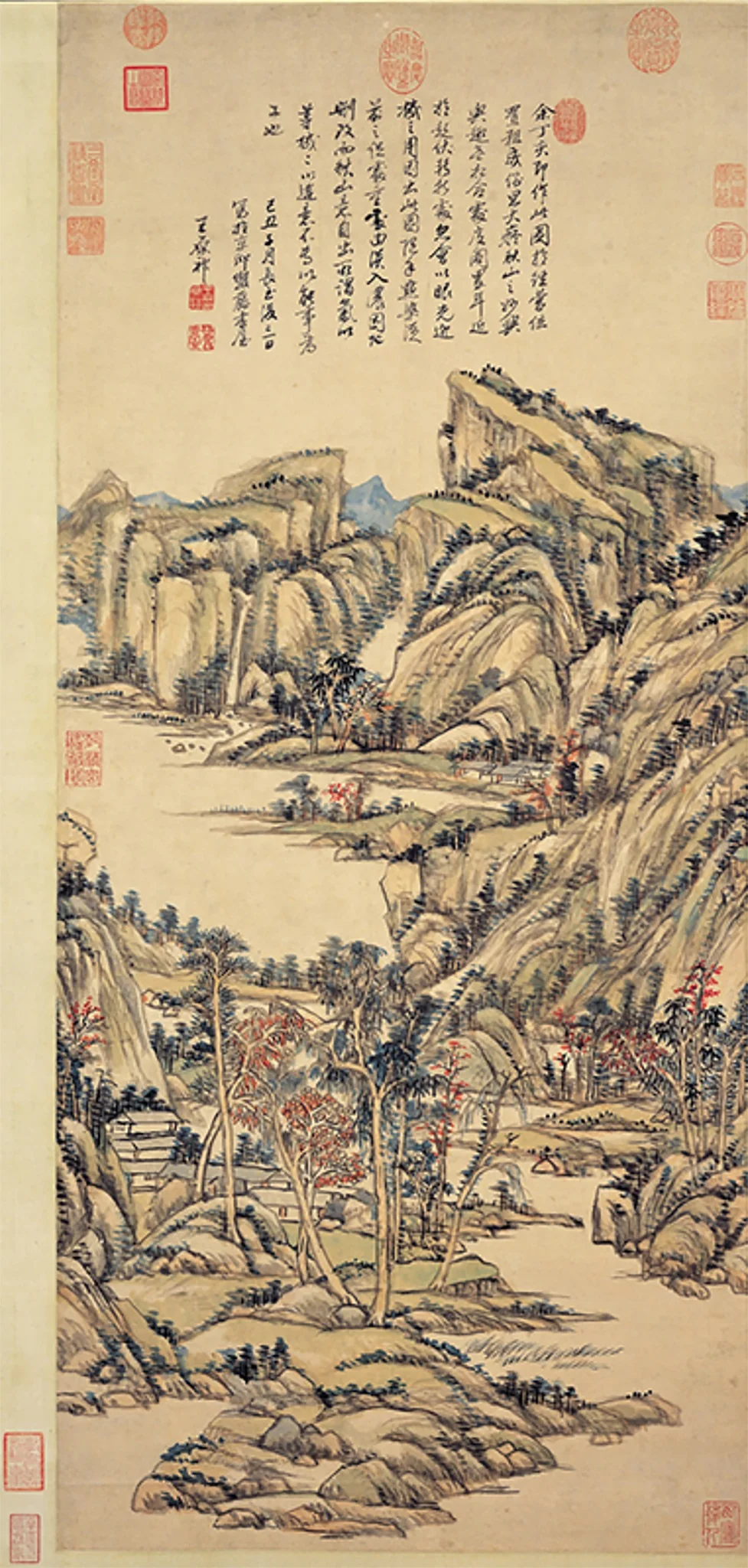 Autumn Mountains, by Wang Yuanqi, unspecified, 1709