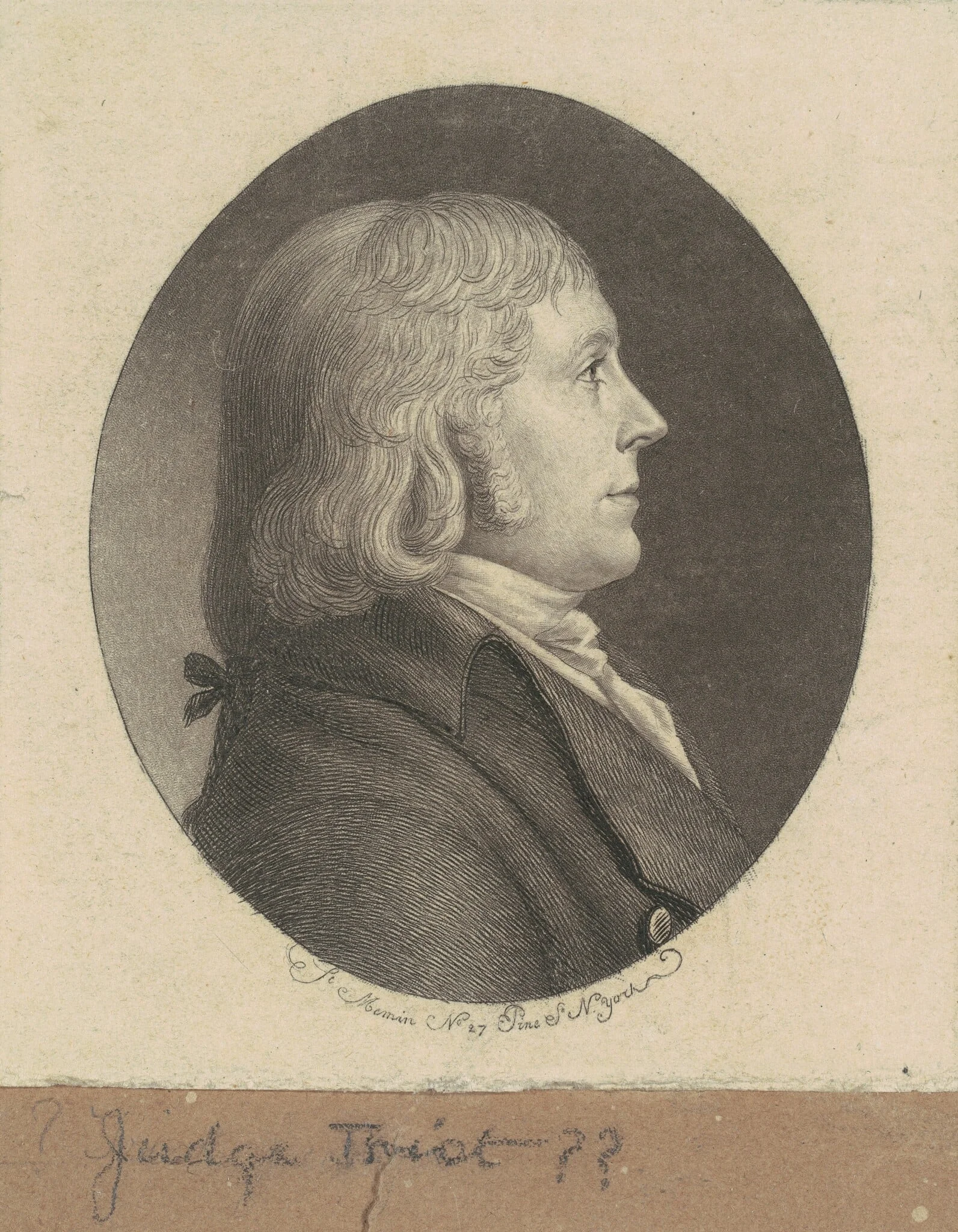 Judge Trist, by Charles Balthazar Julien Févret de Saint-Mémin, ink, 1798