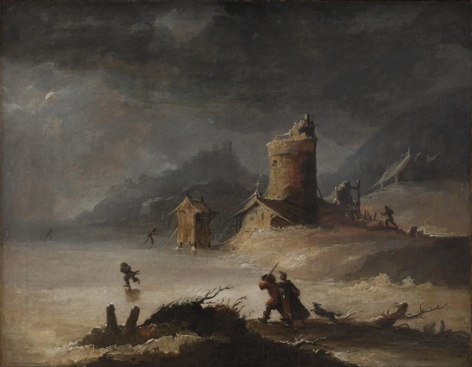 Landscape With Skaters, by Unknown, unspecified, 1774