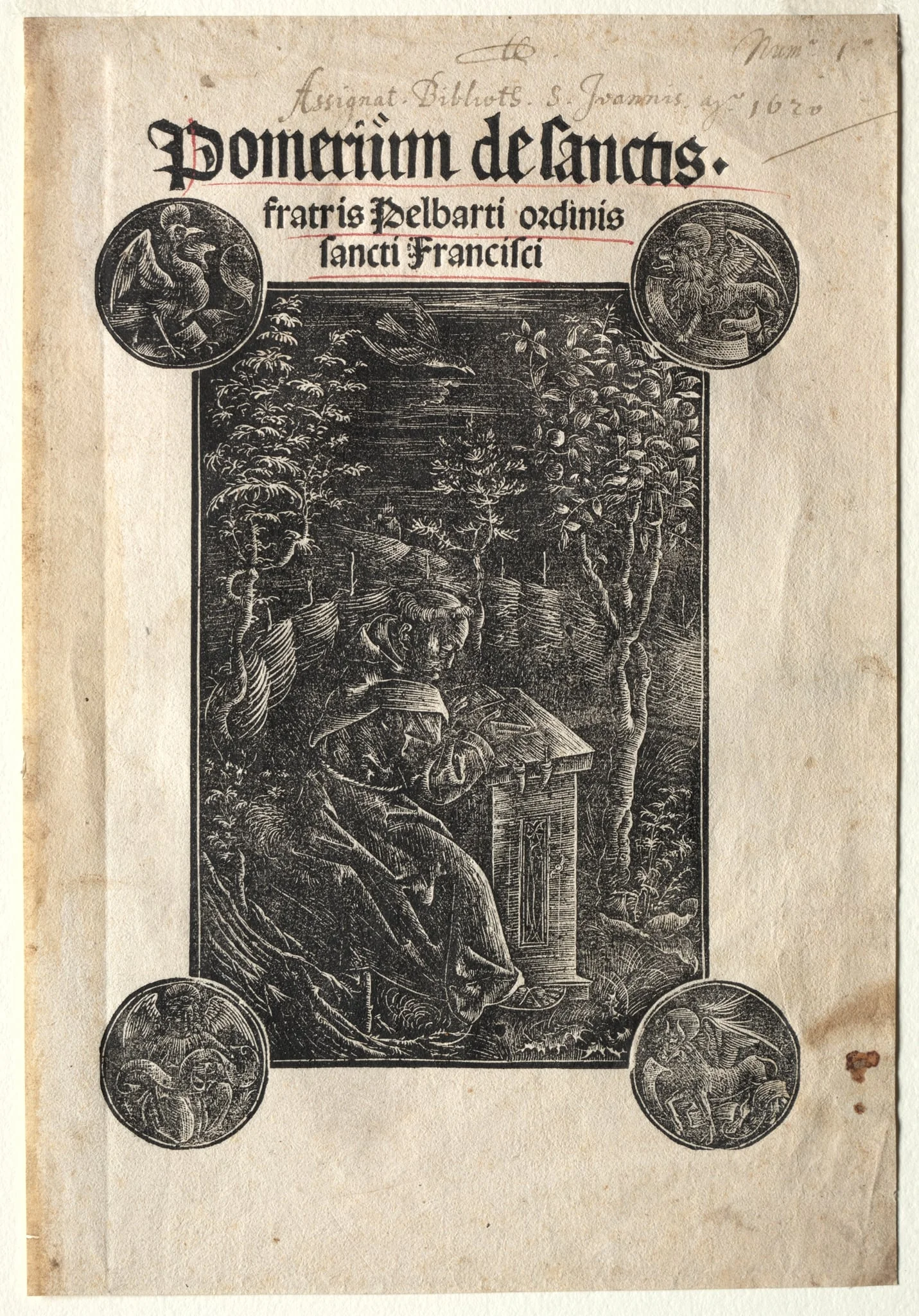 Pelbart of Temesvar Studying in a Garden, by Johann Otmar, 1620