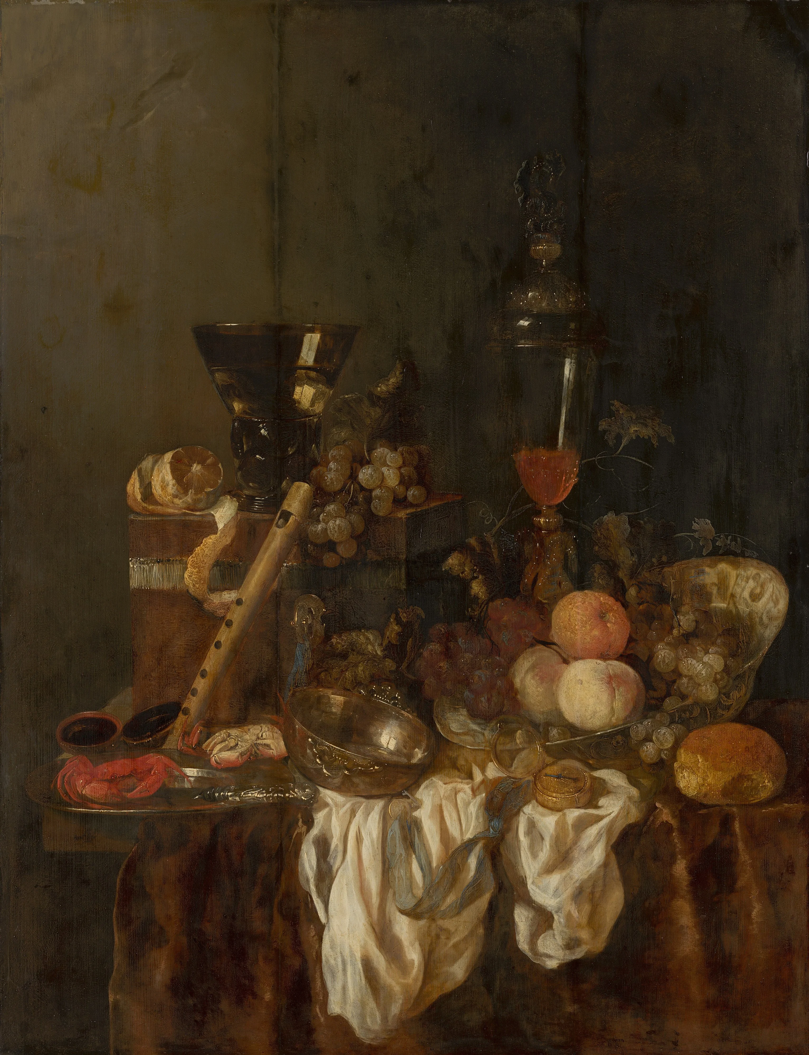 Suptuous Still Life., by Abraham van Beijeren, oil, 1655