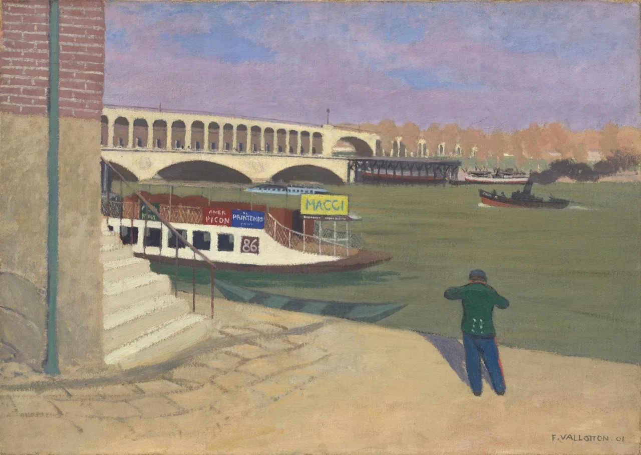 Point du Jour, banks of the Seine, by Félix Vallotton, oil, 1901
