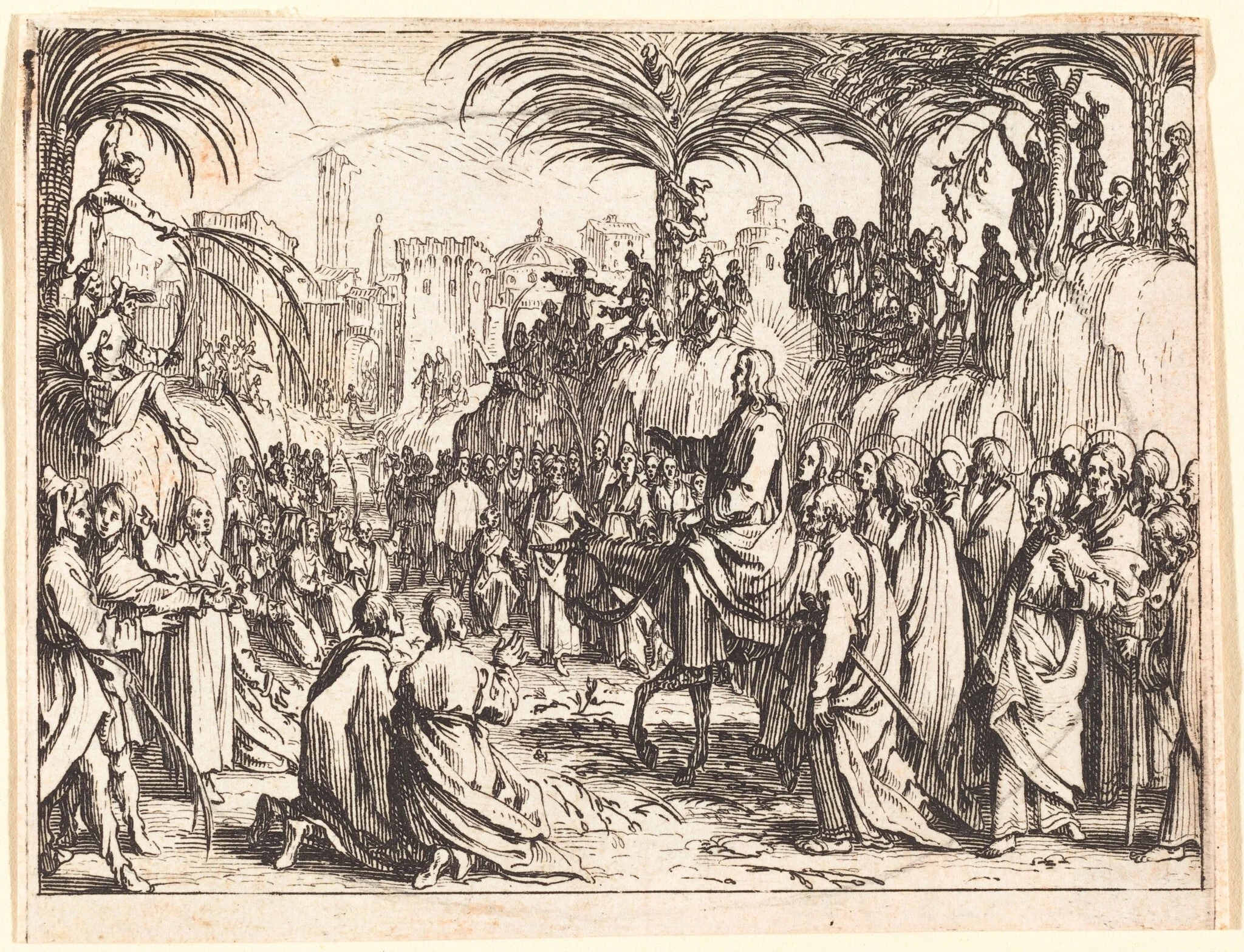 The Entry into Jerusalem, by Jacques Callot, ink, 1635