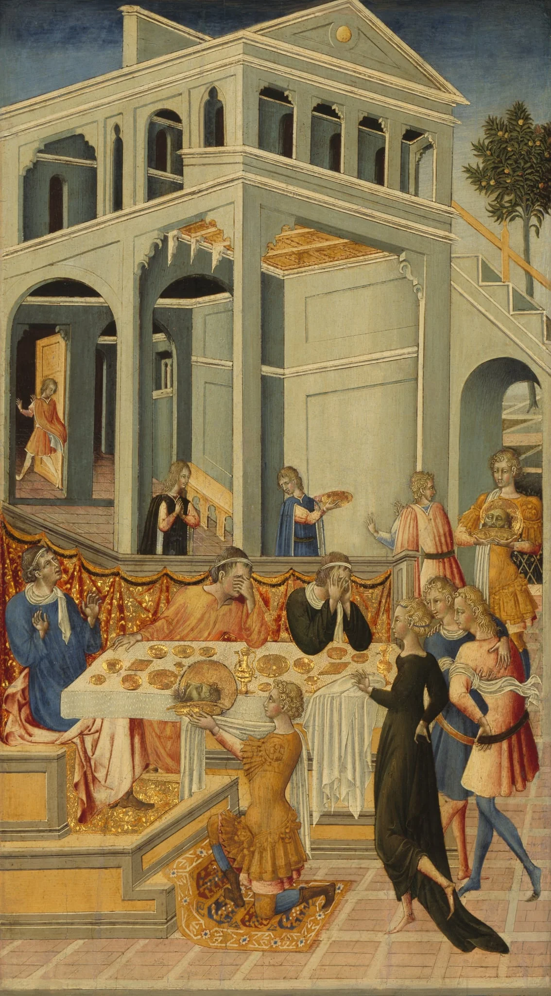 The Head of Saint John the Baptist Brought before Herod, by Giovanni di Paolo, tempera, 1458