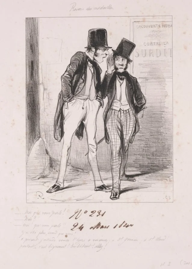 Revers des médailles:  Moi qui vous parle, by Paul Gavarni, 1840