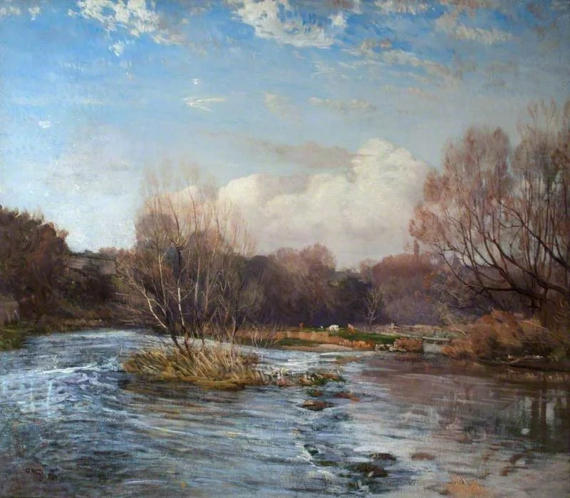 Springtime, Prestonkirk, by Robert Noble, oil, 1909