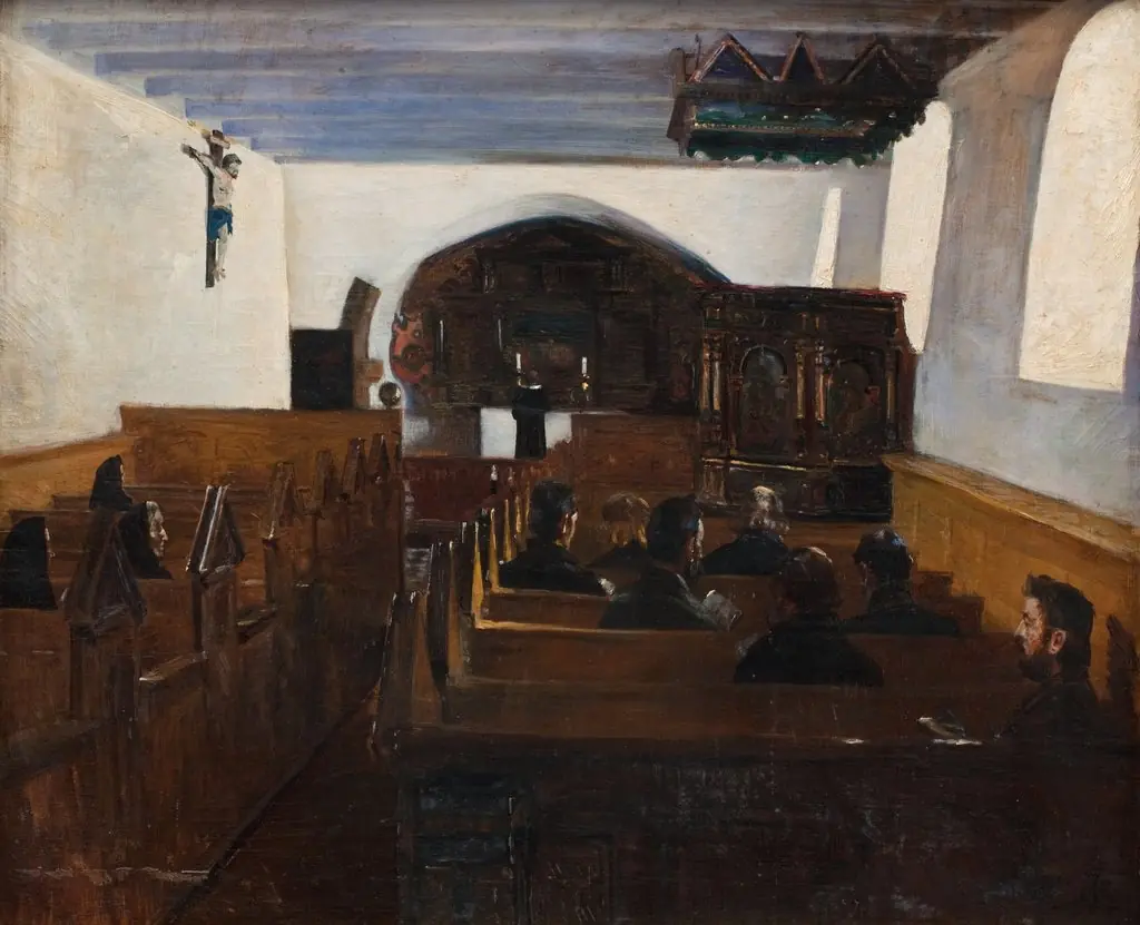 A church Service in the Island of Mors, Jutland