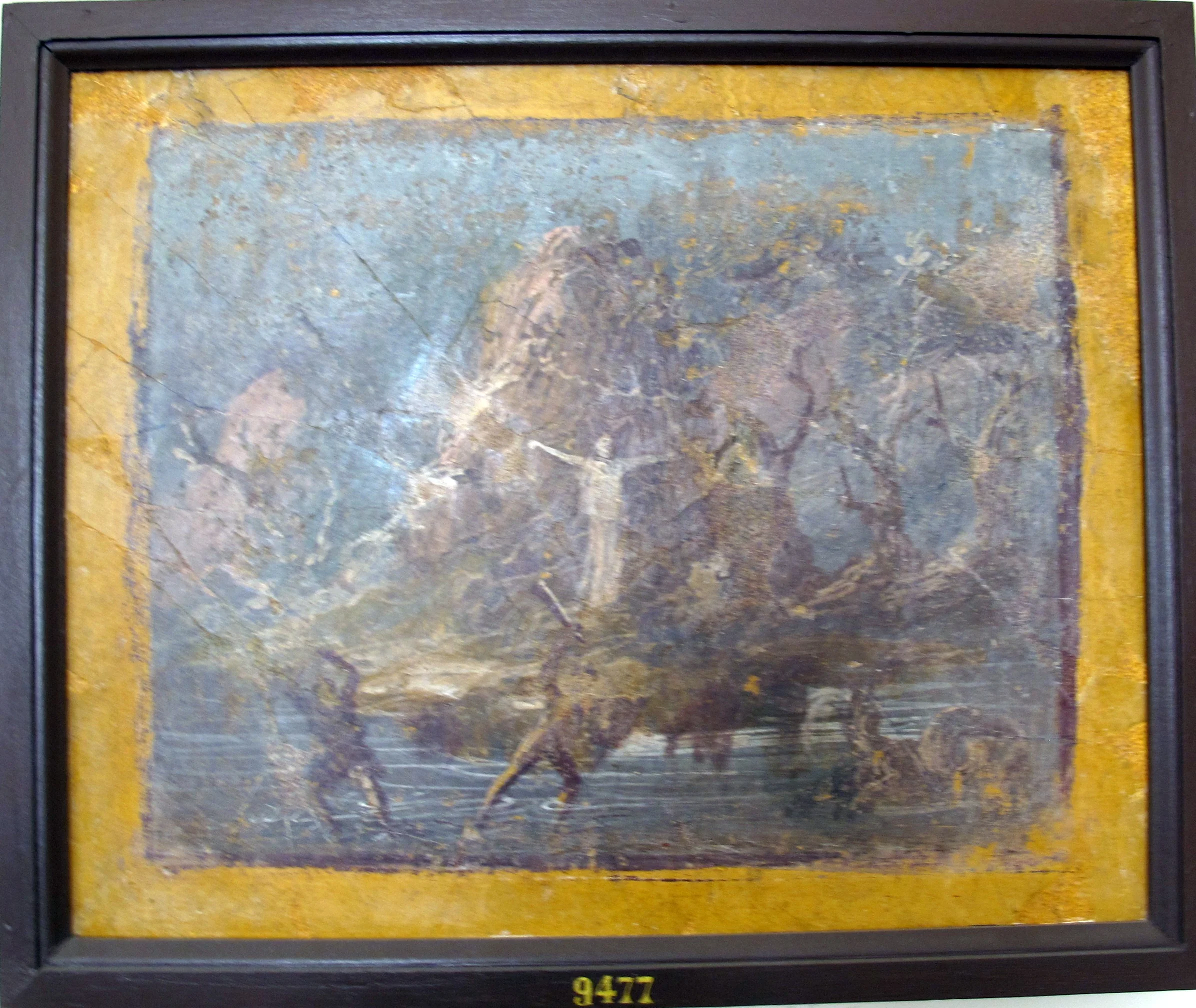 Andromeda liberated by Perseus, by Unknown, fresco, 1850
