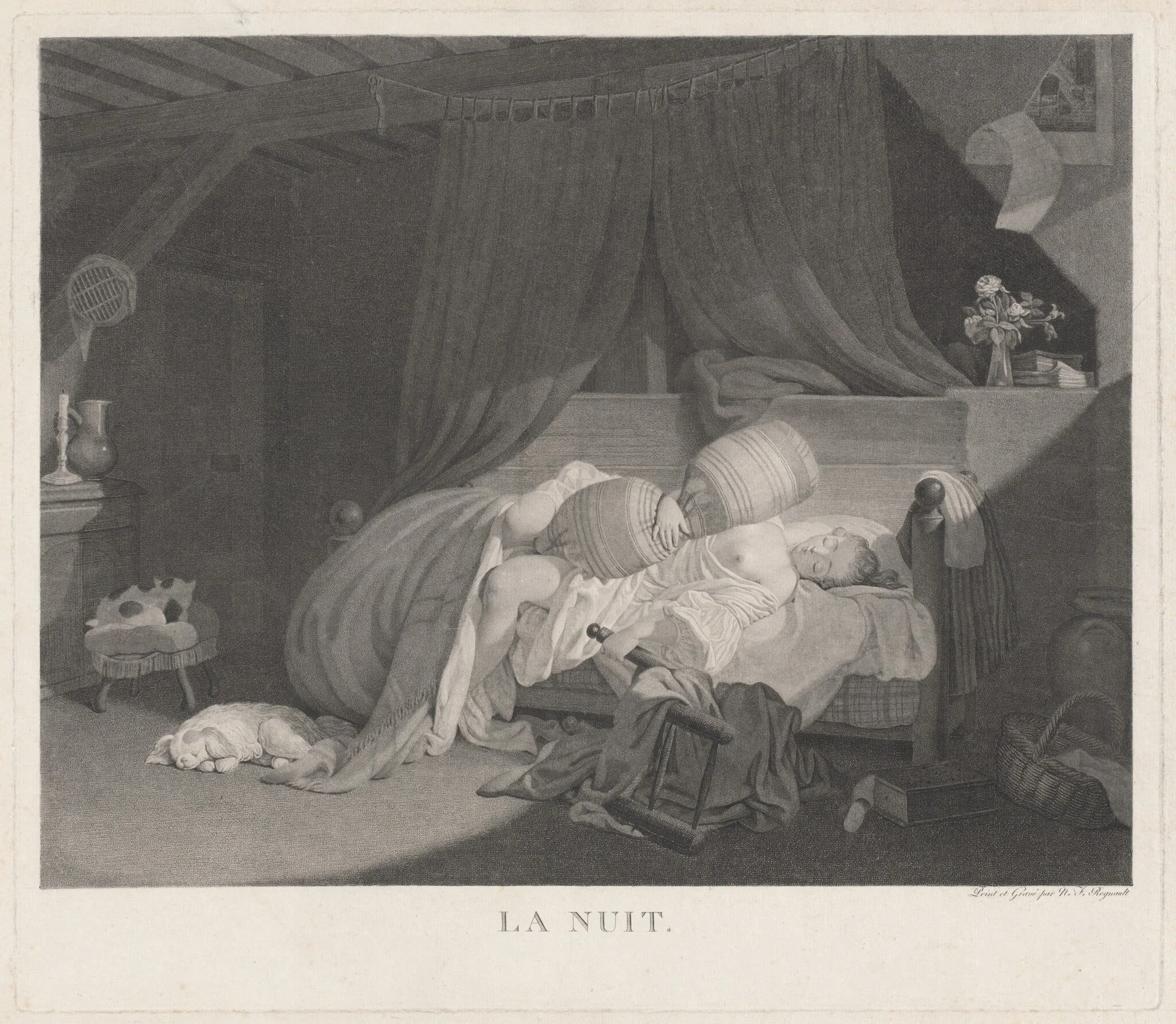 La Nuit (Night), by Nicolas François Regnault, ink, 1784