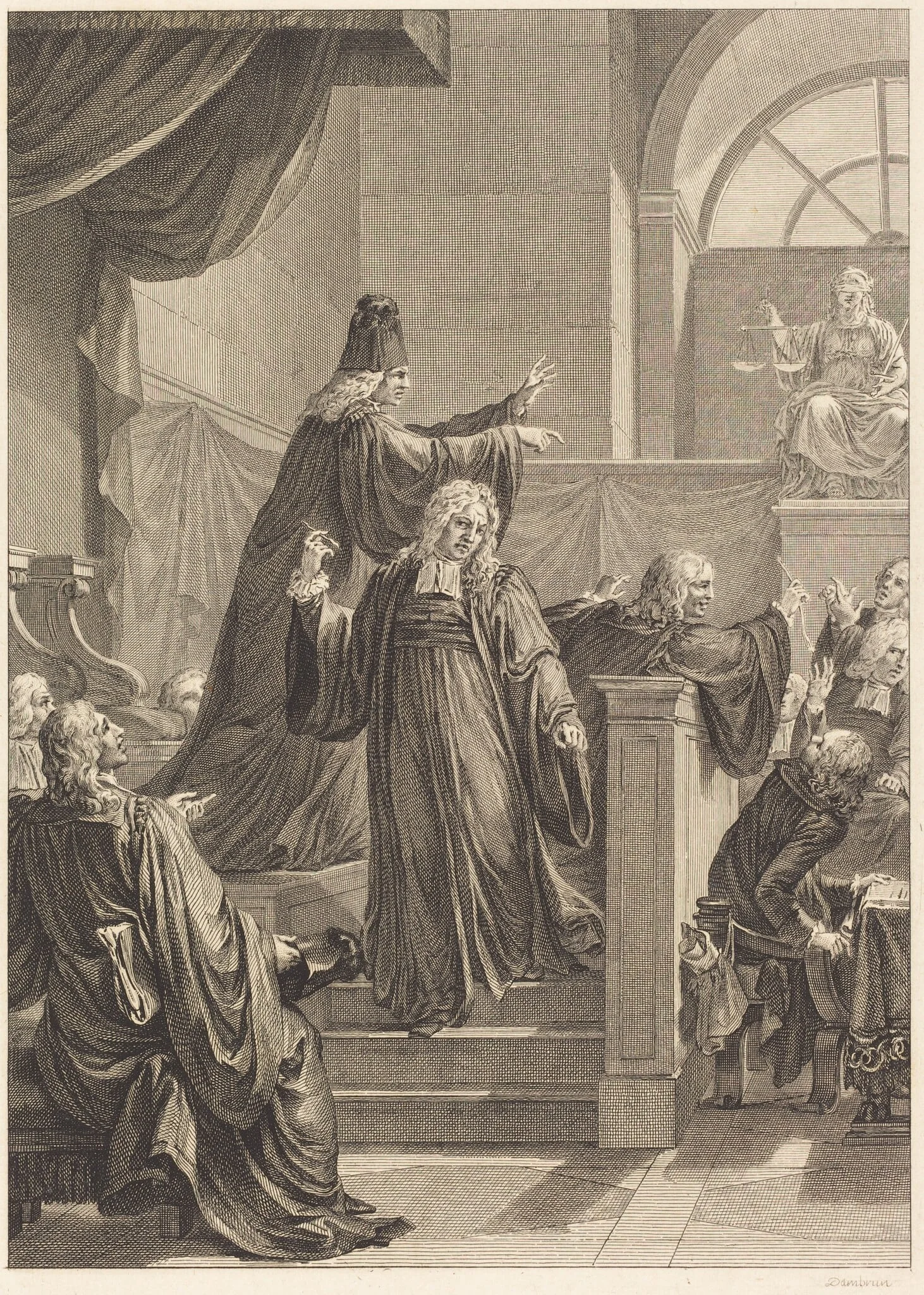 Le juge de mesle, by Jean Dambrun, ink, 1774