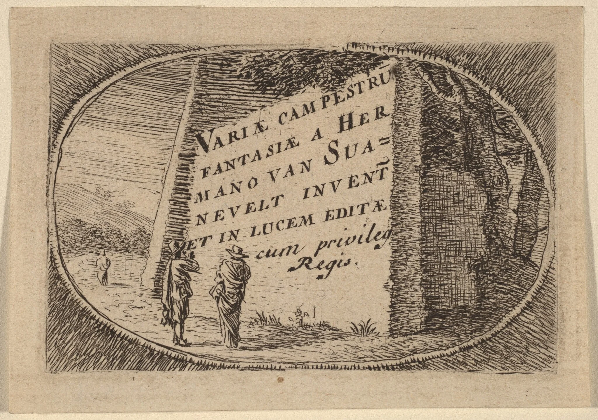 Title Page, by Herman van Swanevelt, ink, 1628