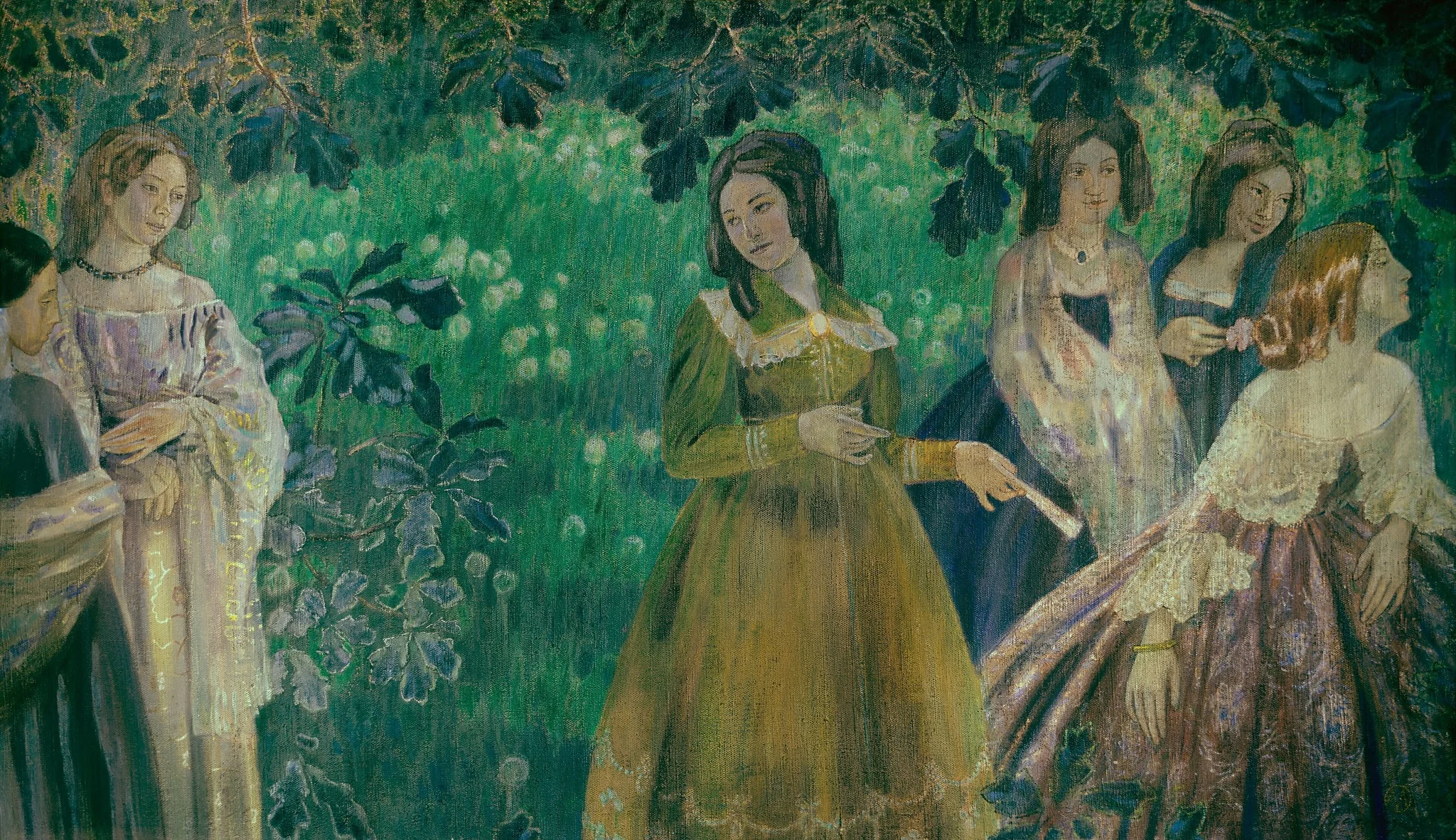The Emerald Necklace, by Victor Borisov-Musatov, oil, 1903