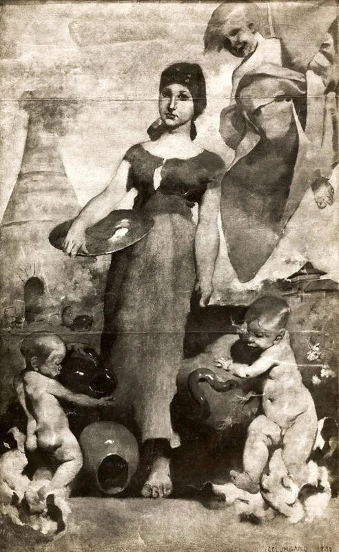 Allegory of Ceramic Painting, by Columbano Bordalo Pinheiro, oil, 1893