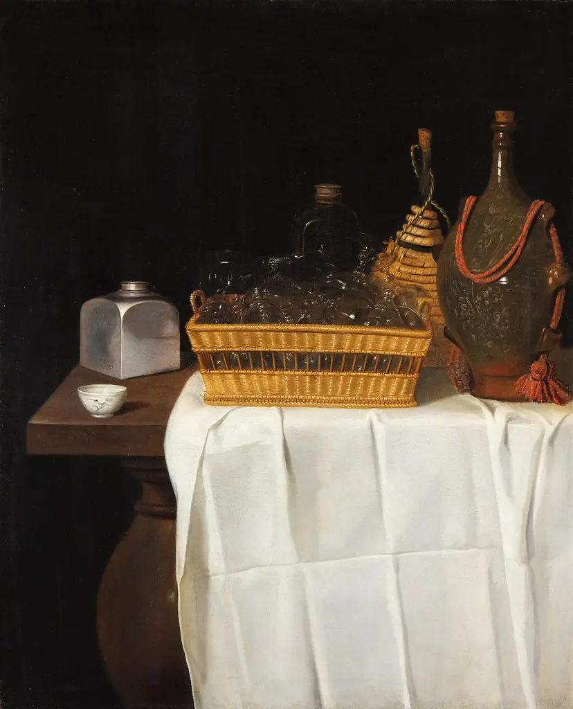 Still-Life with Glasses and Bottles