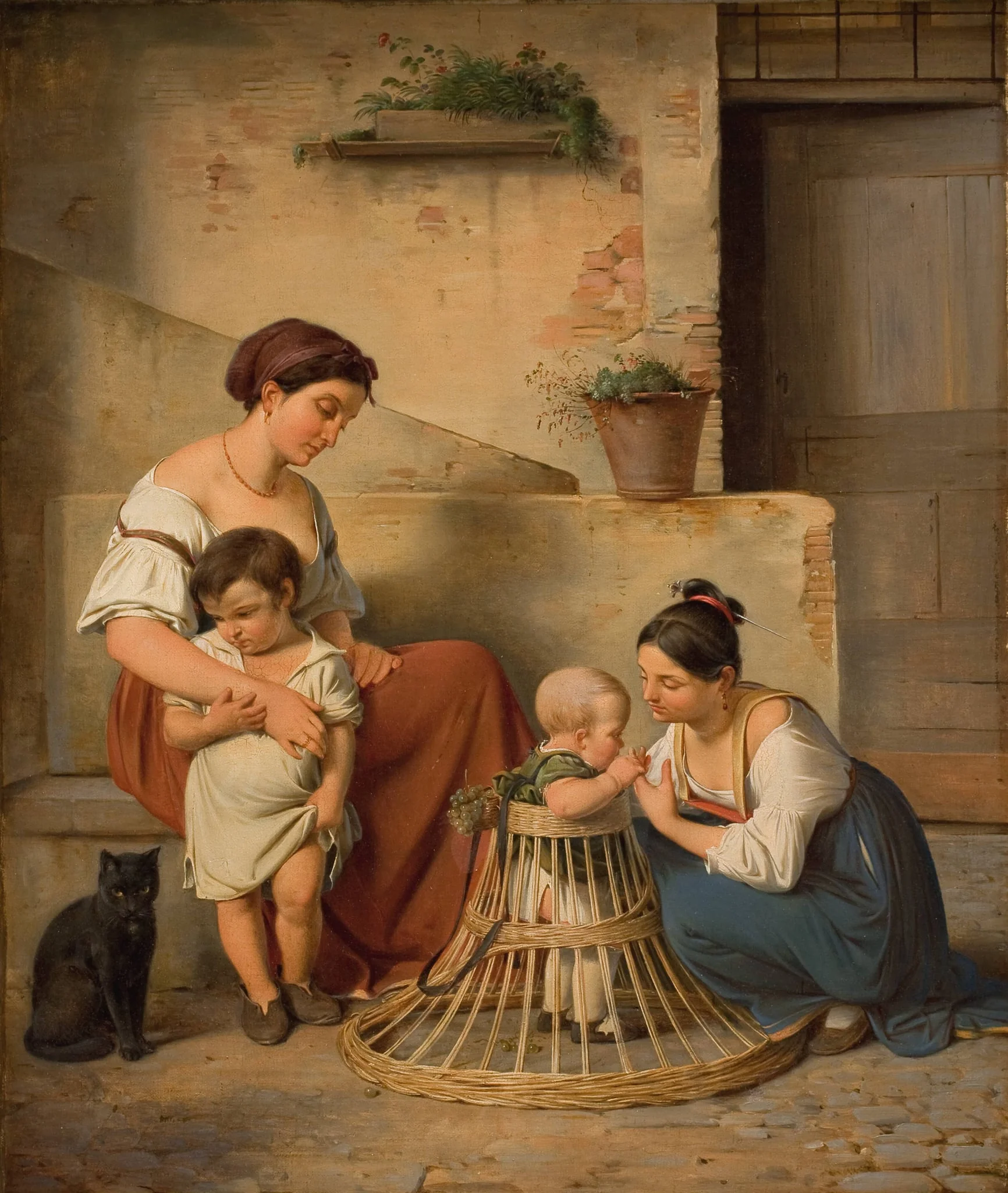 En romersk gadescene, by Unknown, 1833