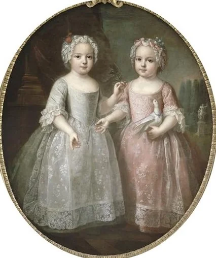 Louise-Élisabeth de France and her twin sister Henriette de France