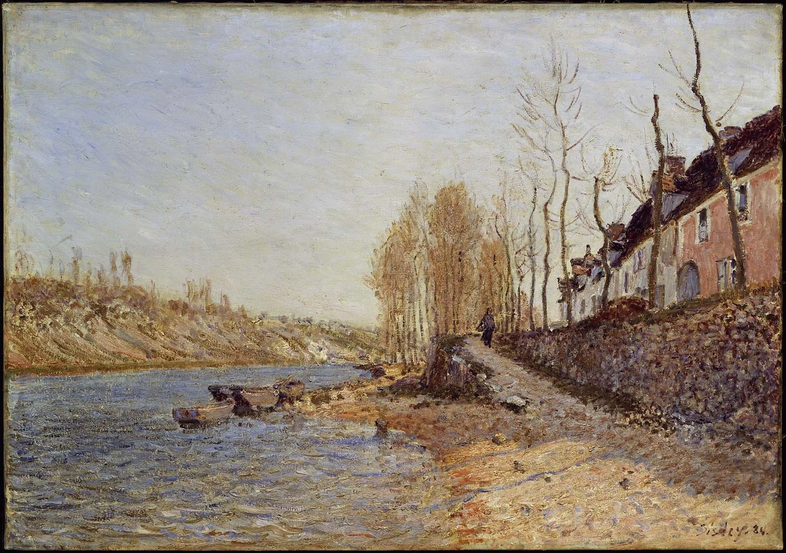 La Croix-Blanche at Saint-Mammès, by Alfred Sisley, oil, 1892