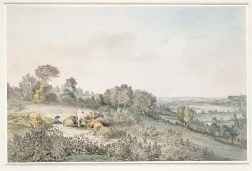 The valley of the Stour, with Langham Church in the distance