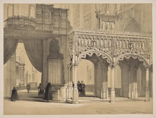 Sketches in Belgium and Germany, First Series, Screen in the Cathedral of St. Peter, Louvain