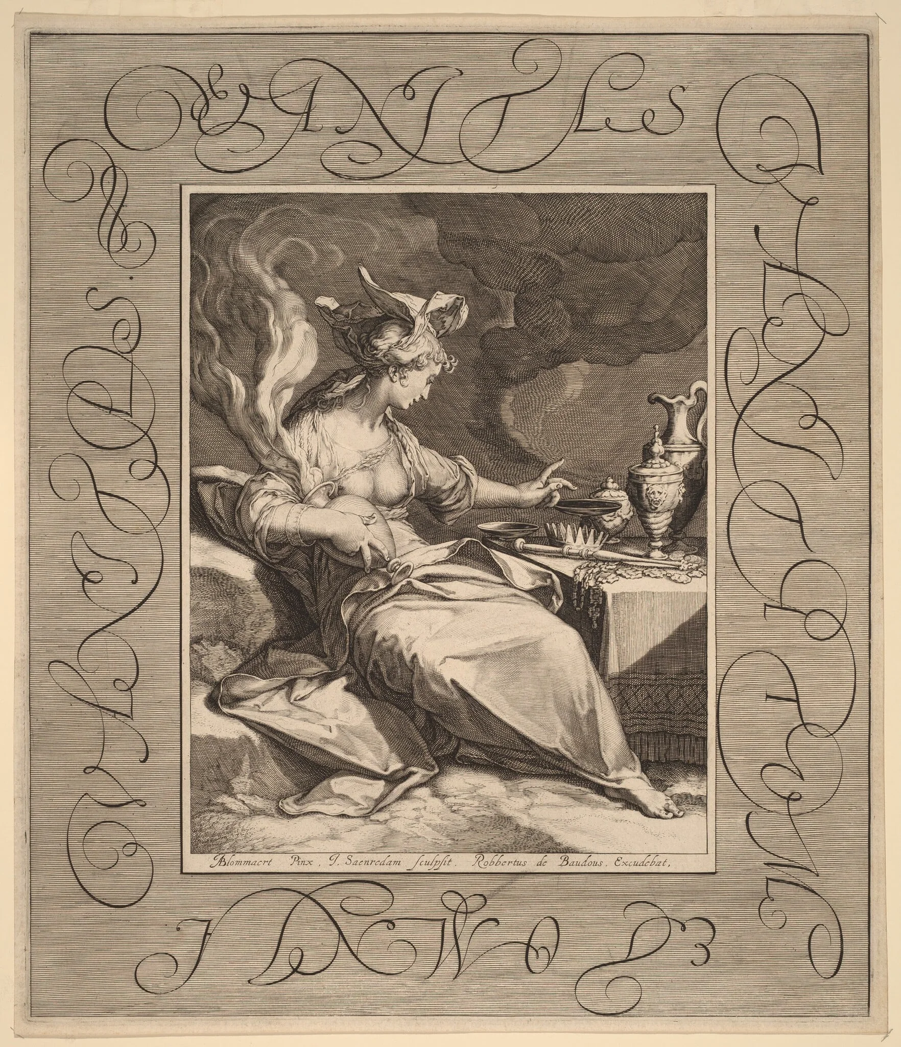 Vanitas, Vanitatum et Omnia Vanitas, by Jan Pietersz Saenredam, ink, 1598